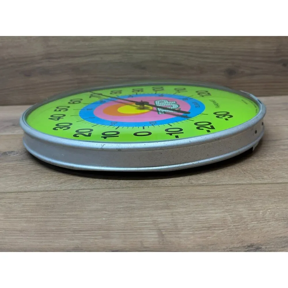 Vintage 7UP Dial Thermometer Sign Ohio Thermometer Co. 12